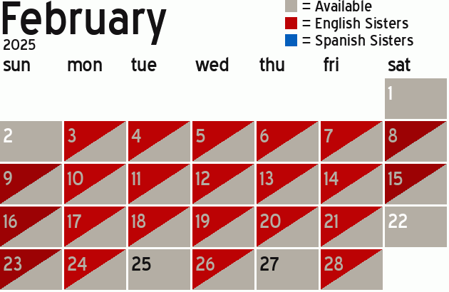 Missionary Dinner Calendar